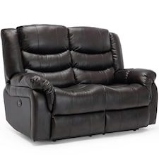 Seattle 2 Seater Electric High Back Bonded Leather Recliner Sofa (Brown)