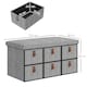image 5 of HOMCOM Shoe Bench with Seat, Shoe Storage Bench with Cushion and 6 Fabric Drawers for Entryway, Hallway, Living Room, Bedroom, Light Grey | Grey | Light Grey