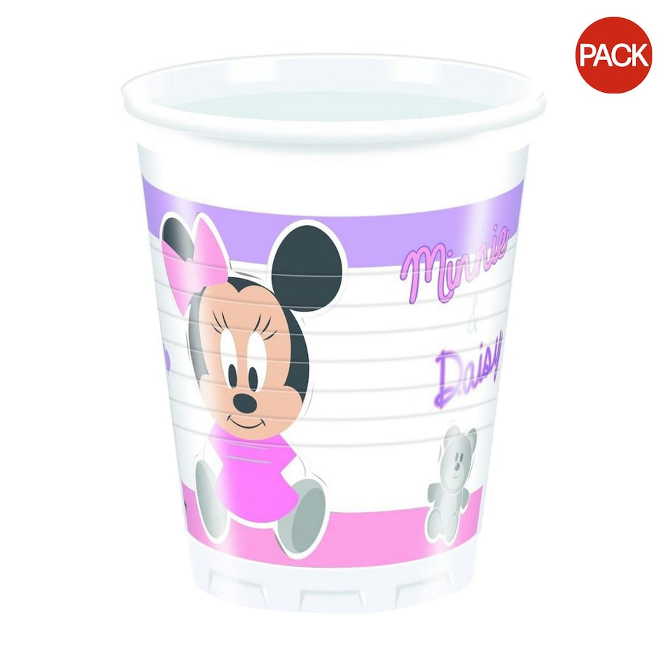 image 1 of Disney Minnie Mouse Party Cup (Pack of 8) - White/Pink/Purple - One Size