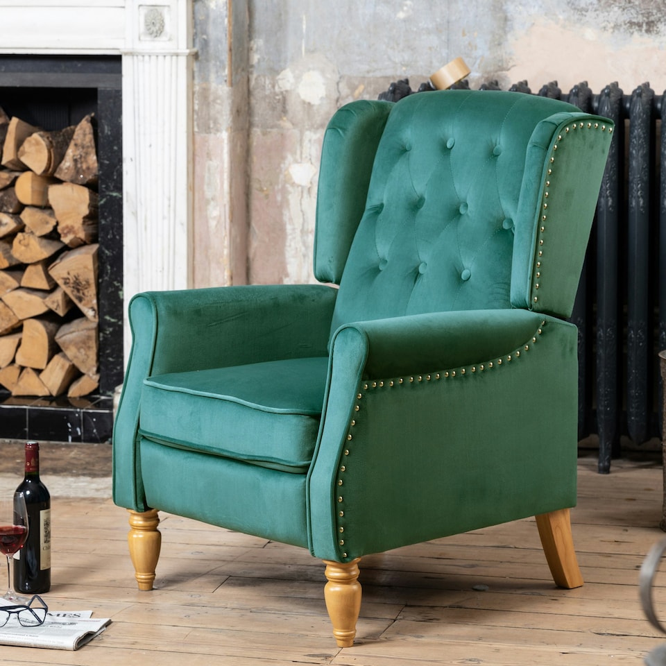 image 1 of Annapoli Recliner Armchair - Green