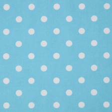 Homescapes Pure Cotton Blue Polka Dots Fabric 150cm Wide | Blue | 150cm(60") wide, sold per metre length