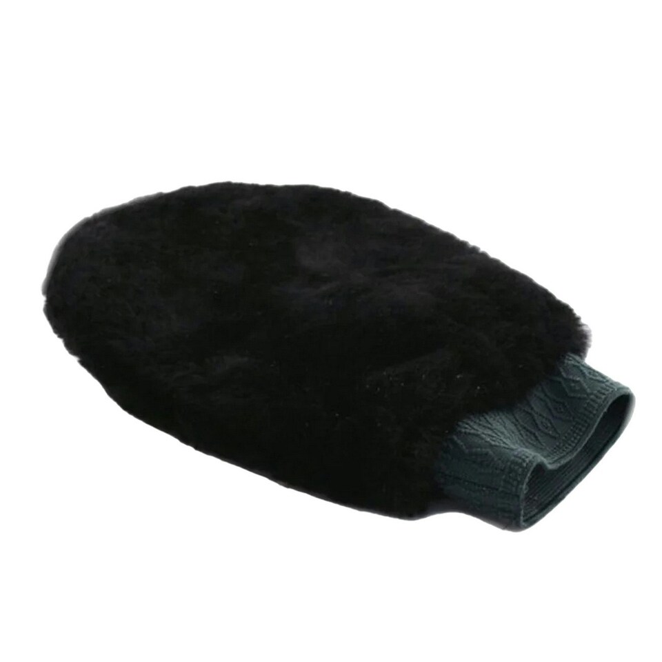 image 1 of Eastern Counties Leather Sheepskin Polishing Mitten - Black - One Size