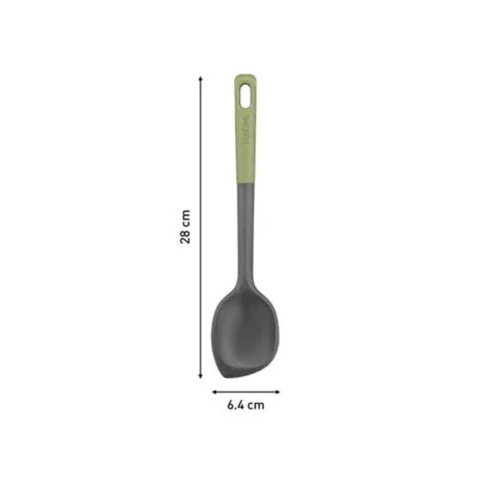 image 1 of Tefal Essential Non Scratch 2 in 1 Scraping Spoon Grey