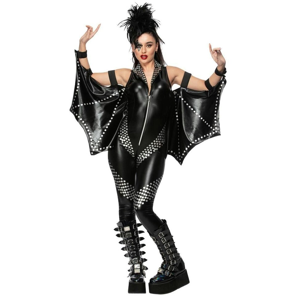 Fever Womens/Ladies Rockstar Costume - Black - XS XS