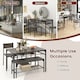image 5 of COSTWAY 4-piece Dining Set Table with Chairs & Bench Grey Grey