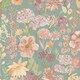 image 1 of Grandeco Wild Flowers Wallpaper - Pink/Blue - 10m x 53cm Pink
