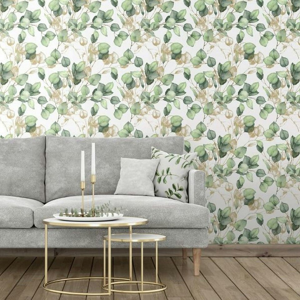 image 1 of Eucalyptus Green Wallpaper Green