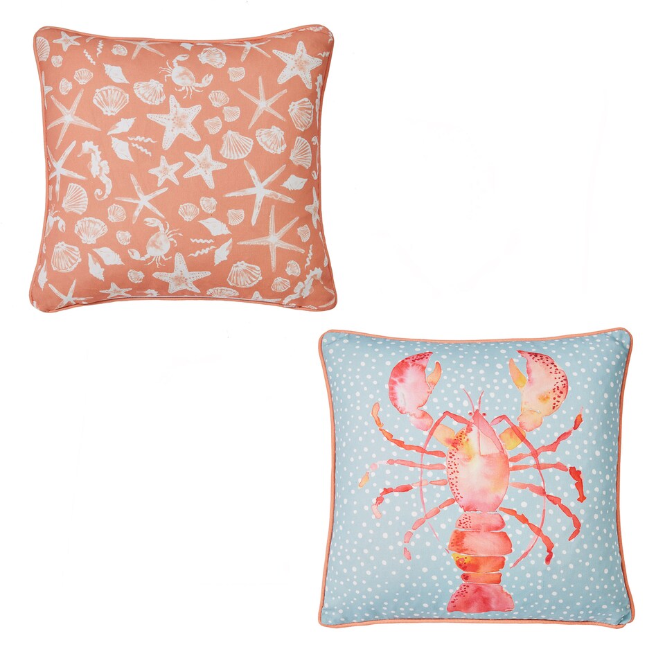 image 1 of Fusion Lobster Outdoor Cushion Cover Orange