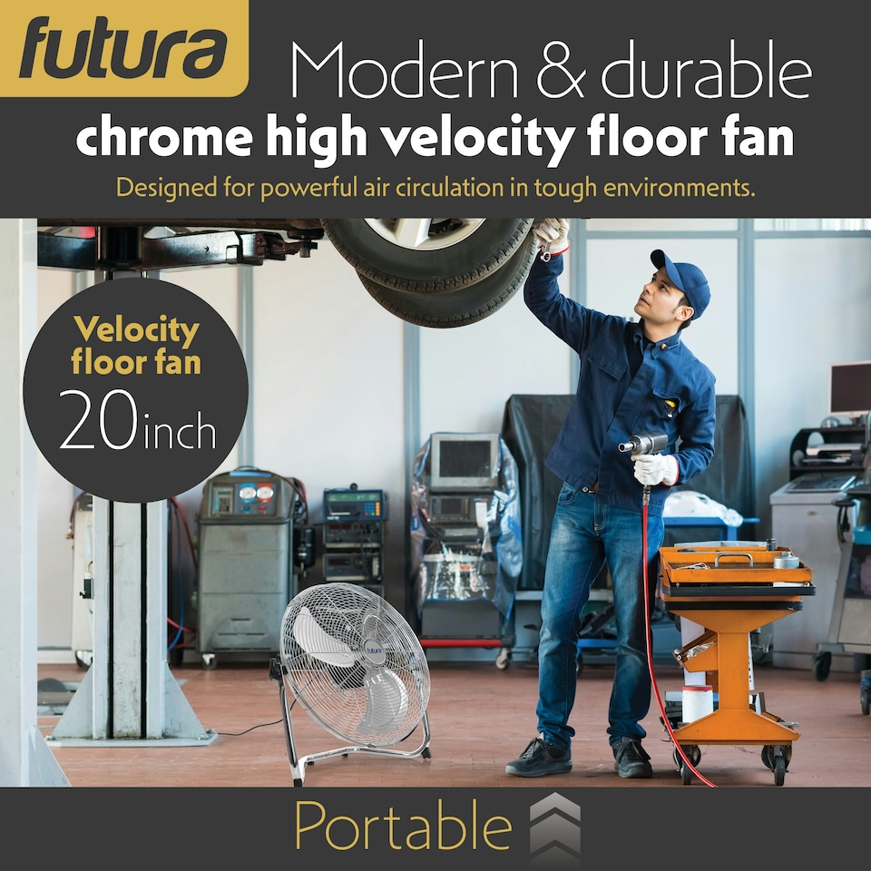 image 1 of Futura 20 inch Electric High Velocity Floor Fan