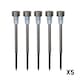 image 10 of 36cm 5 White LED Stainless Steel Solar Garden Path Lights