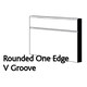 image 2 of PACK OF 5 (Total 5 Units) - 18mm x 68mm White Primed MDF Rounded One Edge V Groove Architrave - 4400mm Length