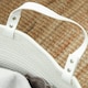 image 9 of HOMCOM 88L Cotton Rope Laundry Basket with Handles for Pillows Clothes Cream