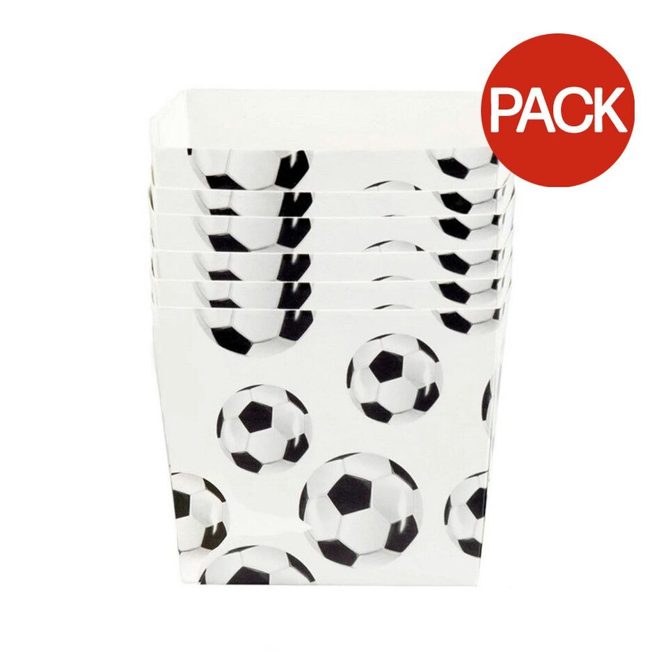 image 1 of Boland Football Party Bowl (Pack of 6) - White/Black - One Size