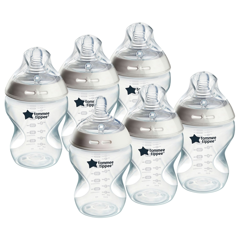 image 1 of Tommee Tippee 6x260ml Natural Start Self-Sterilising Anti-Colic Baby Bottles