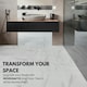 image 6 of NOVECRAFTO Vinyl Floor Tiles Self Adhesive – 18x18in Peel and Stick Waterproof Square Flooring for Kitchen, Bathroom & More – White Marble Design White | 4.17 sqm