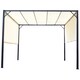 image 8 of Outsunny 3 X 3 Meters Pergola with Sliding Roof, Garden Gazebo with Adjustable Sun Shade Canopy and Steel Frame, Cream White