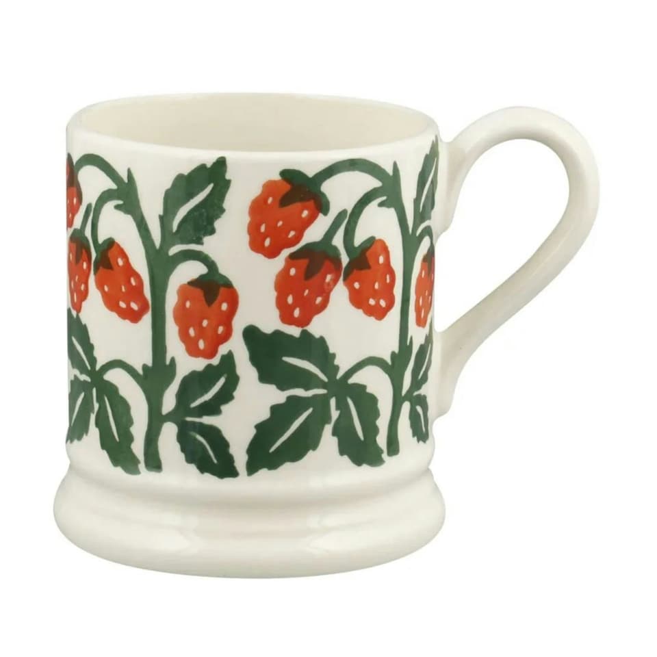image 1 of Mug: 1 x 300ml Emma Bridgewater Raspberries 1/2 Mug, Ceramic White