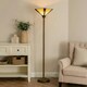 image 1 of ValueLights Tiffany Gold Floor Lamp Yellow Uplighter Lamp Shade Gold