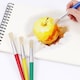 image 5 of Pack 4 Bristle Head And Chunky Plastic Body Artist Brushes