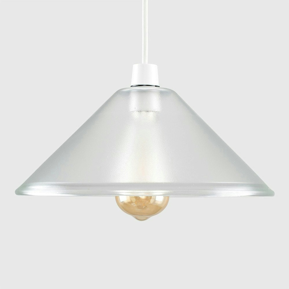 image 1 of ValueLights Retro Style Clear Glass Tapered Ceiling Pendant Light Shade