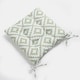 image 5 of OHS 2 x Geometric Waterproof Outdoor Garden Patio Deck Chair Tie Soft Comfy Cushion Filled Seat Pads Green | Sage | 40 x 40cm