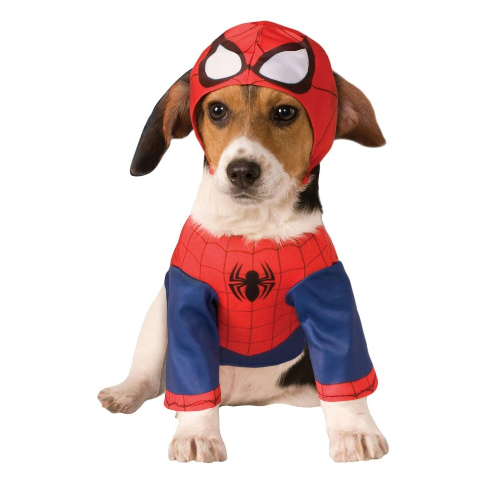 image 1 of Spider-Man Dog Costume - Red/Black/Blue - L