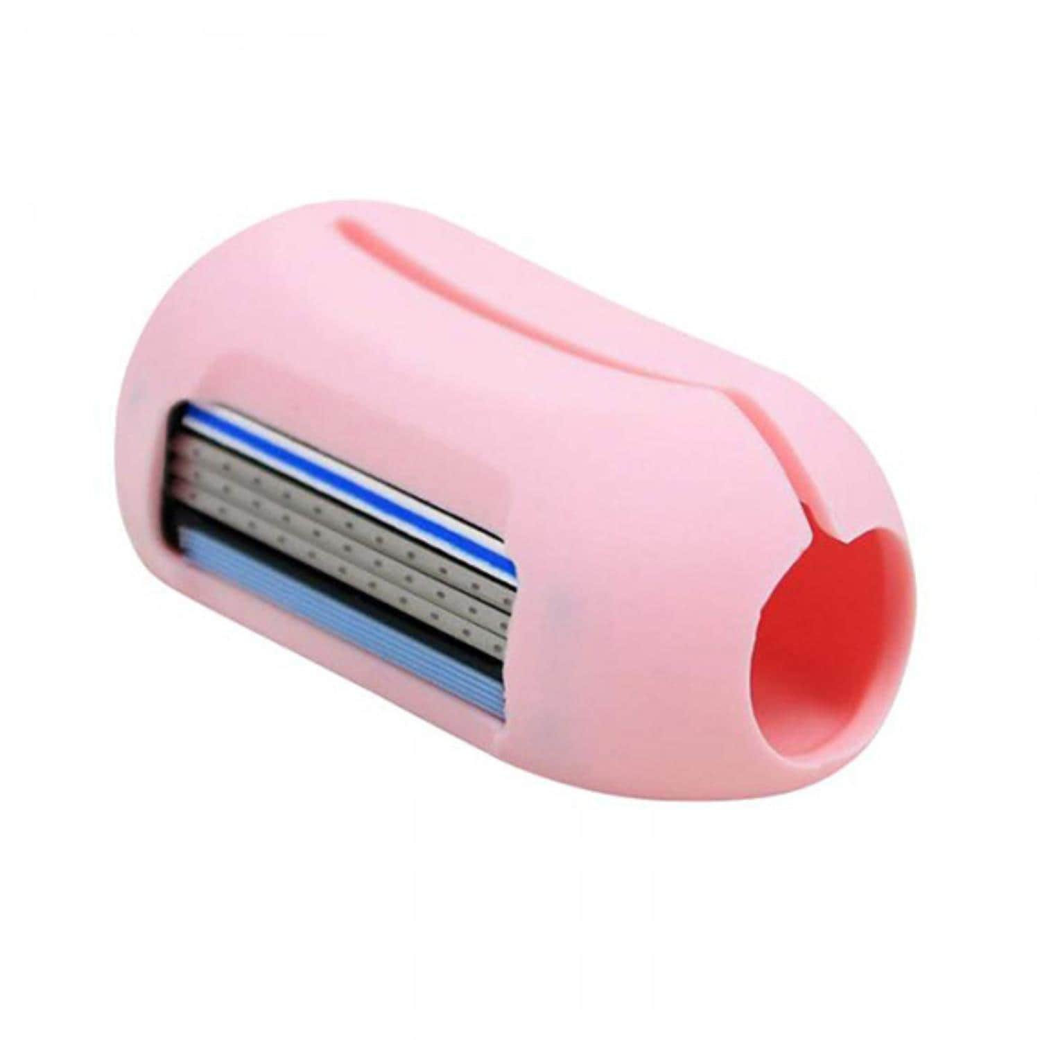 Envie 2 in 1 Portable Finger Shaver and Toothbrush Cover Travel Set Pink