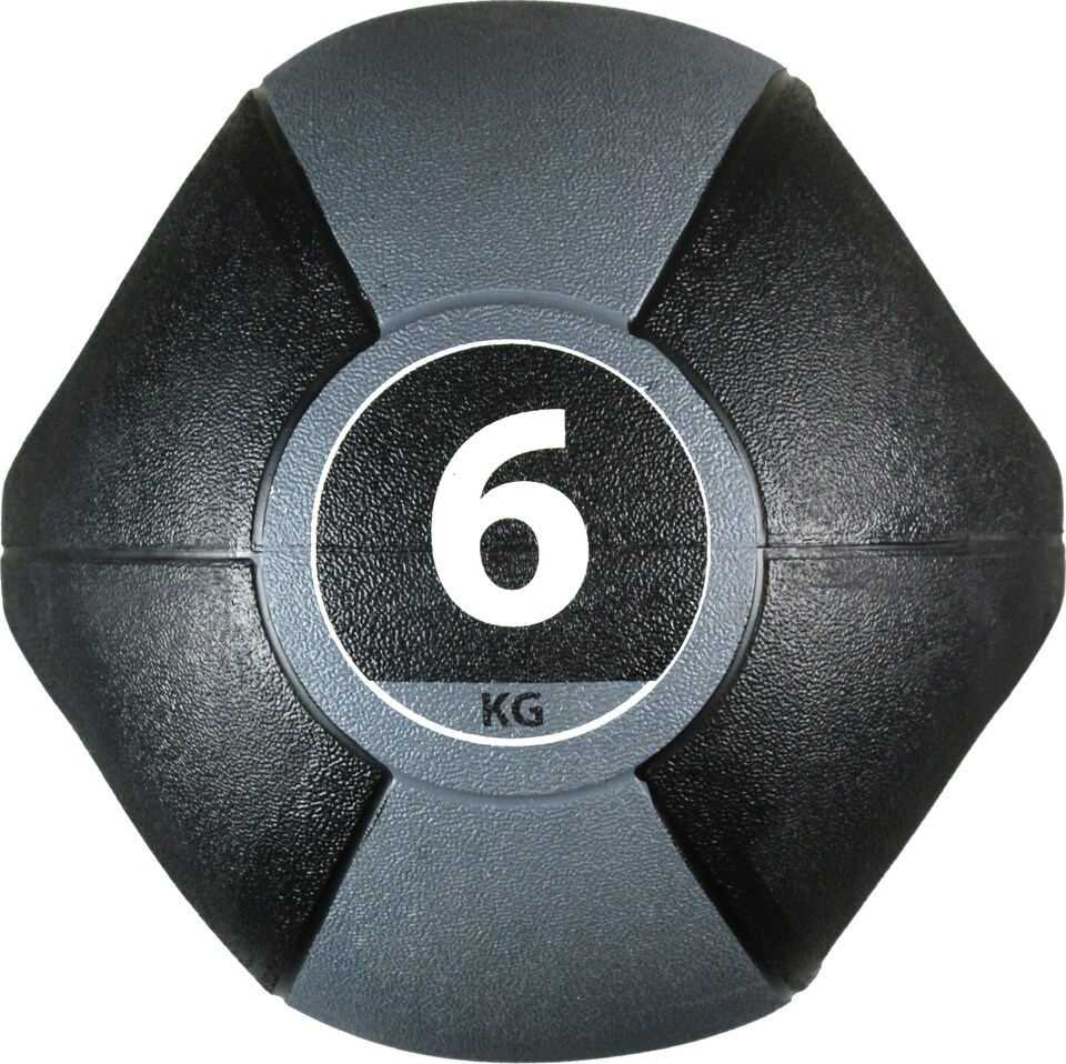 image 1 of Medicine Ball with Handles - 6kg (Grey)