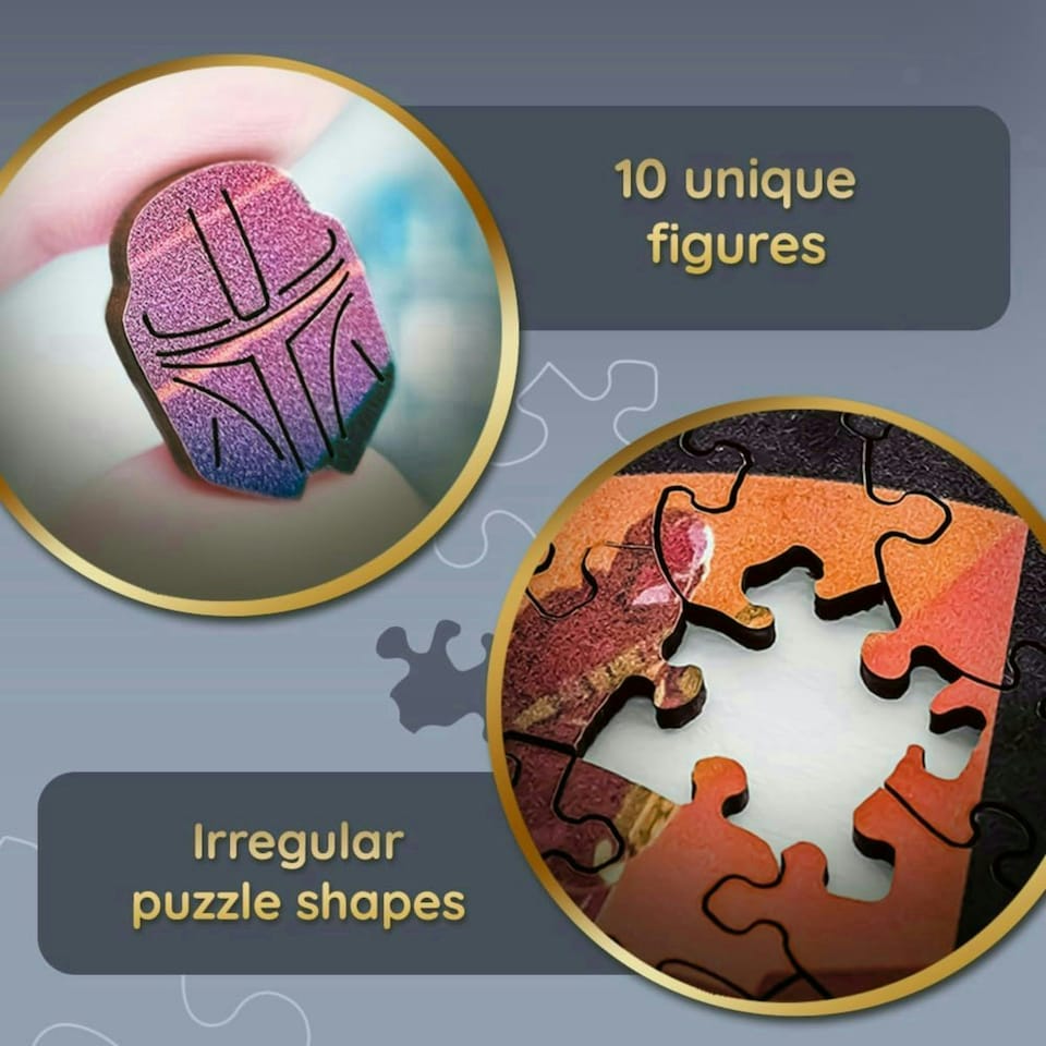 image 1 of Trefl The Mandalorian Reunite Wooden Puzzle - 160 Pieces