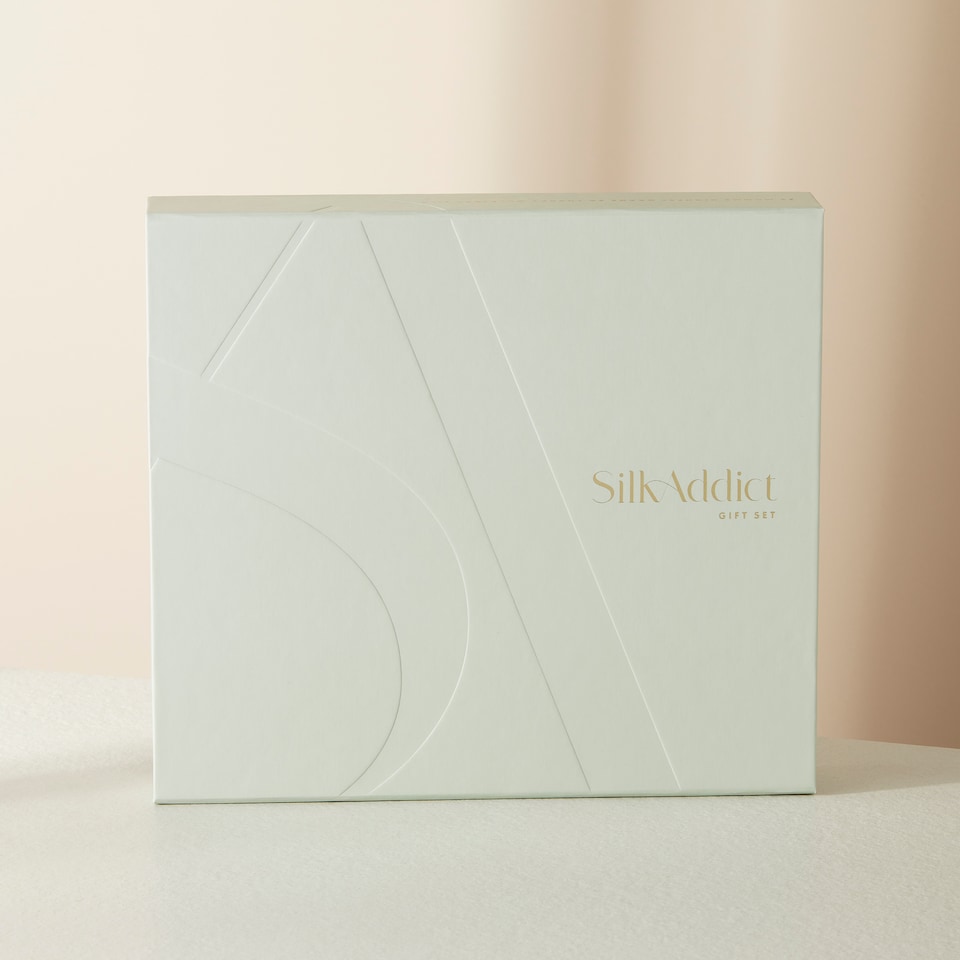 image 1 of Silk Addict 100% Mulberry Silk Gift Set - Olive Green