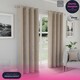 image 1 of Enhanced Living Austin Blackout, Thermal Natural Curtains with Eyelet Header (PAIR) - 66x54 inch (168x137cm)