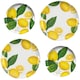 image 1 of Lemon Fresh 4 Piece Melamine/Plastic Dinner & Side Plates - Set for 2 | Yellow | Set for 2