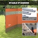 image 4 of Outsunny Camping Windbreaks with Clear Windows and Carry Bag | Orange | Orange | 440 x 140 cm