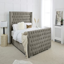 Meila Plush Superking Bed Frame - Grey