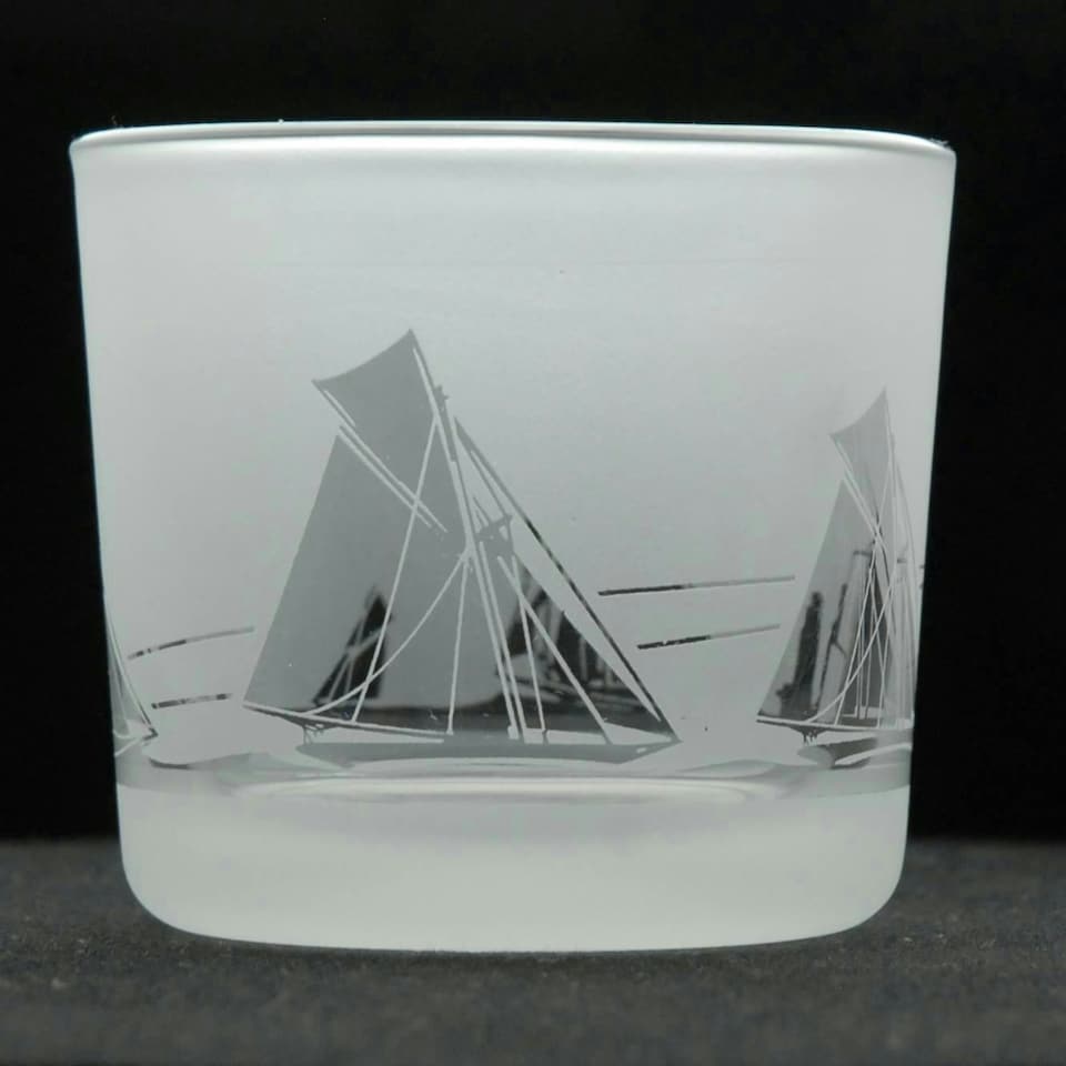 Animo Glass Engraved Votive Tealight Holder All At Sea