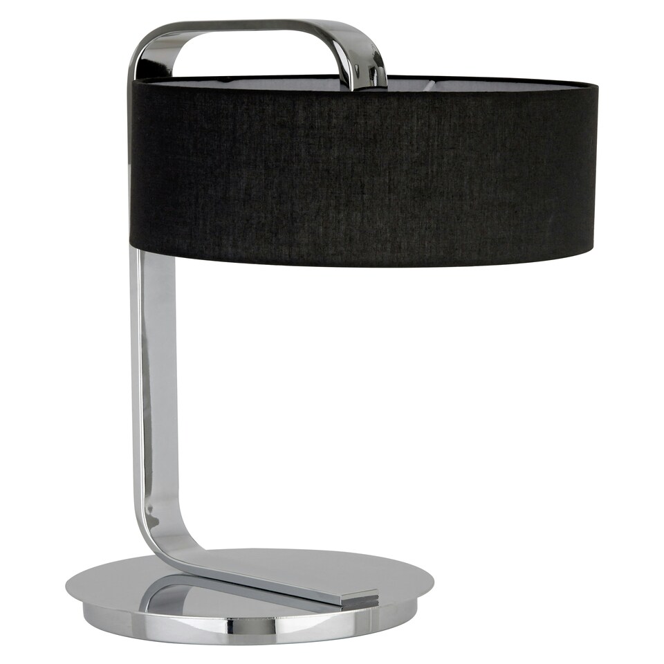 image 1 of Interiors by Premier Leyna Black and Chrome Table Lamp