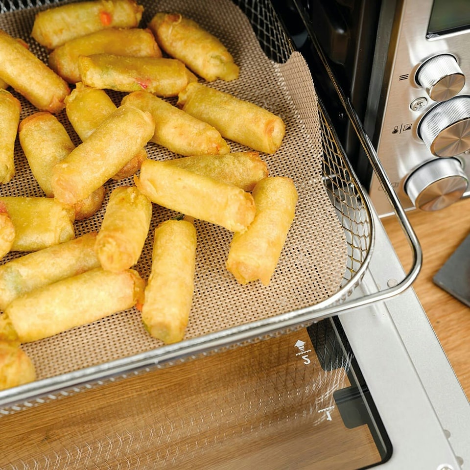 image 1 of NoStik Reusable Air Fryer Liner Rectangular Set Of 2