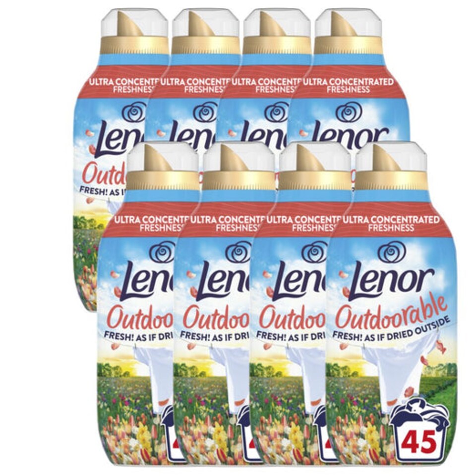 Lenor | Outdoorable First Day of Spring Fabric Conditioner | 45 Wash x 8 Bottles | 11160ml