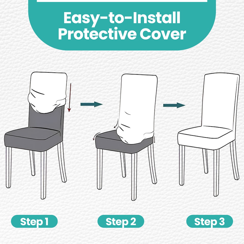 image 1 of Velvet Dining Chair Covers, Spandex High-Back Chair Slipcovers - 220GSM