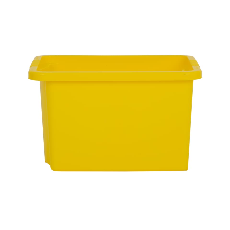 image 1 of Wham Stack & Store 4 x 24L Plastic Storage Boxes | Yellow | 4