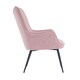 image 2 of Vera Fabric Occasional Living Room Modern Accent Chair with Footstool (Pink)