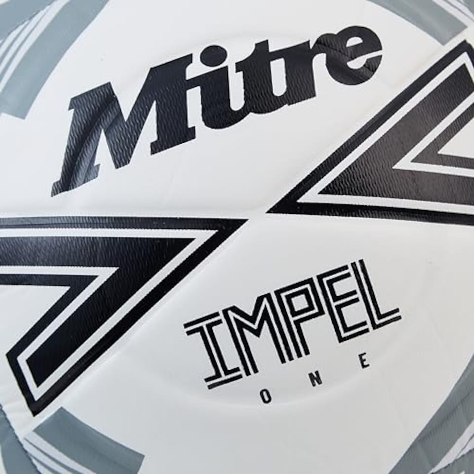 image 1 of Mitre Adult Impel One 24 Football, White/Black/Circular Grey, 4