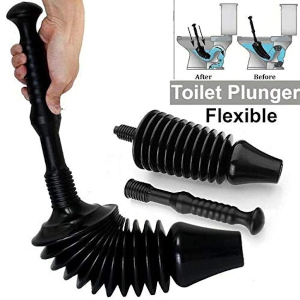 image 1 of Marco Paul Heavy Duty Black Toilet Plunger