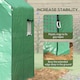 image 7 of Outsunny Walk-in Greenhouse Cover Replacement with Door and Mesh Windows, Green