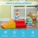 image 3 of HOMCOM 6 Piece Soft Play Equipment for Kids Climb and Crawl, Red