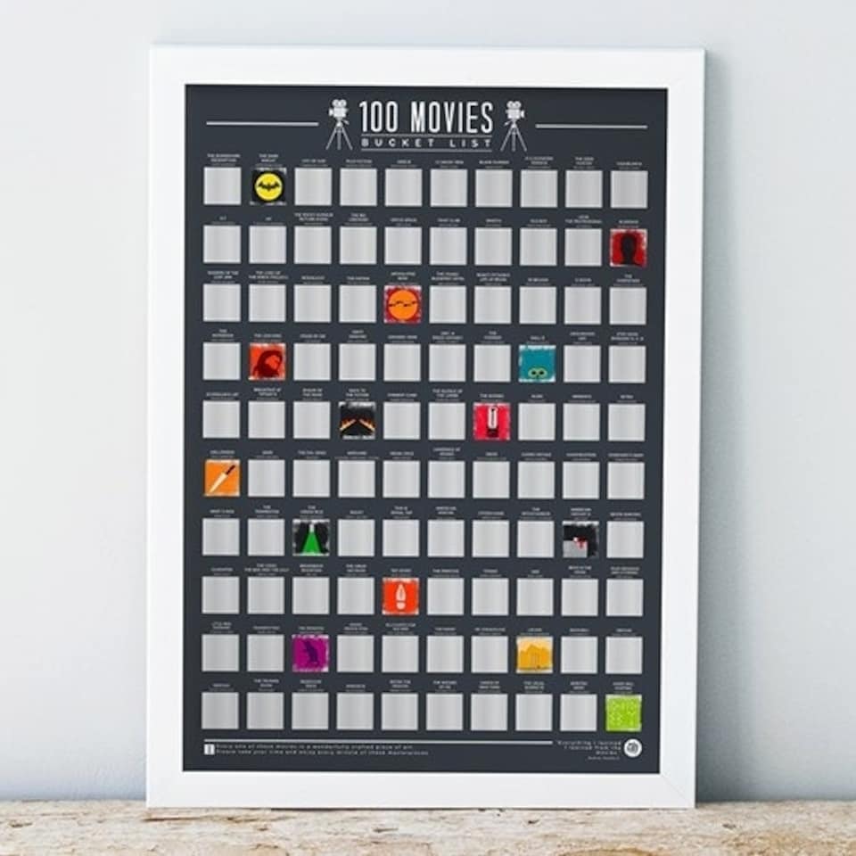 image 1 of Gift Republic 100 Movies Bucket List Scratch Poster