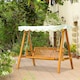 image 2 of Outsunny Swing Chair 3 Seater Swinging Wooden Hammock Garden Seat