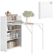 image 1 of HOMCOM Folding Dining Table, Kitchen Table with Shelves