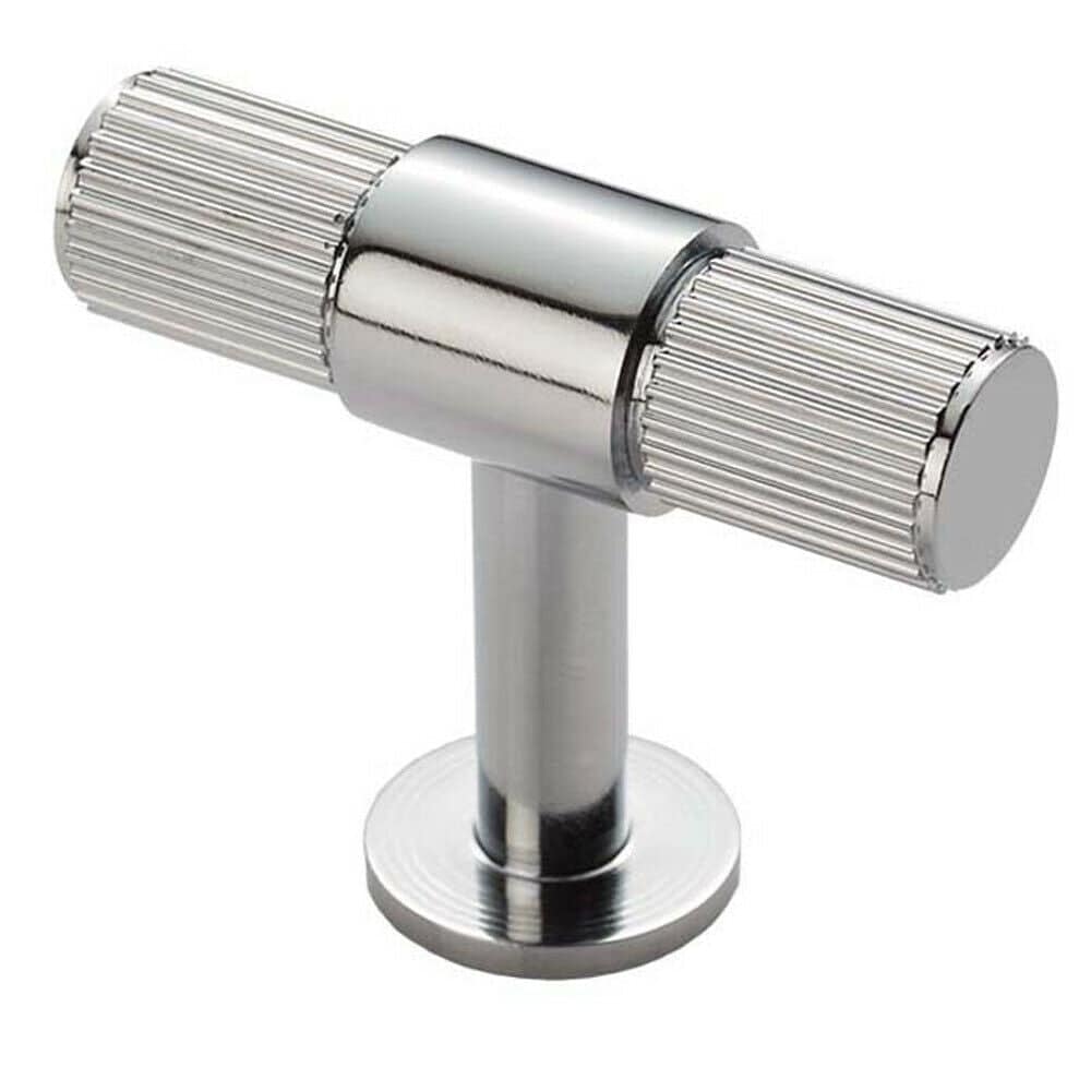 Loops Lined Cupboard T Shape Pull Handle - 50 x 13mm - Polished Chrome Cabinet Handle