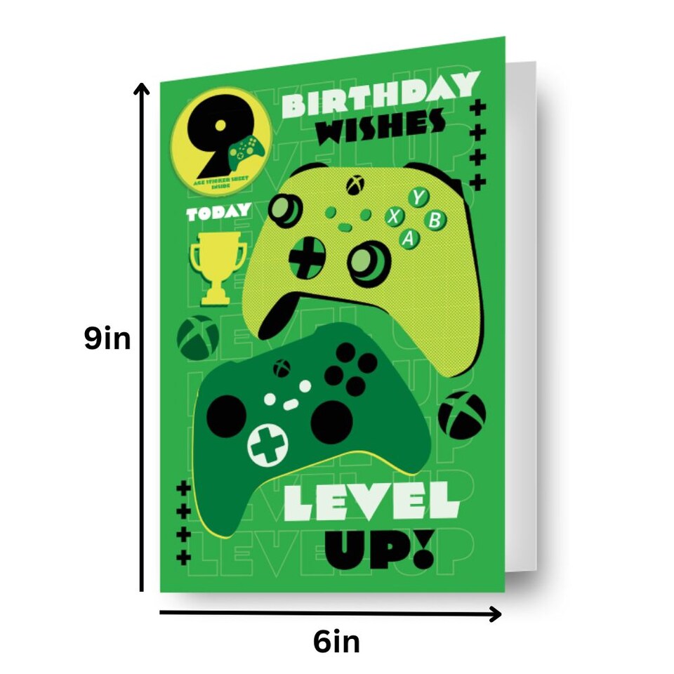 image 1 of XBOX Multi Ages 7-14 Sticker Birthday Card